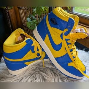 Jordan 1 Retro High OG “Reverse Laney” Size US 6.5 Women/EUR 37.5 Yellow Blue
